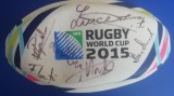 M6 - Minge rugby - Cupa mondiala de rugby Anglia 2015 - echipa Romaniei cu autografe - piesa de colectie