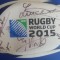 M6 - Minge rugby - Cupa mondiala de rugby Anglia 2015 - echipa Romaniei cu autografe - piesa de colectie