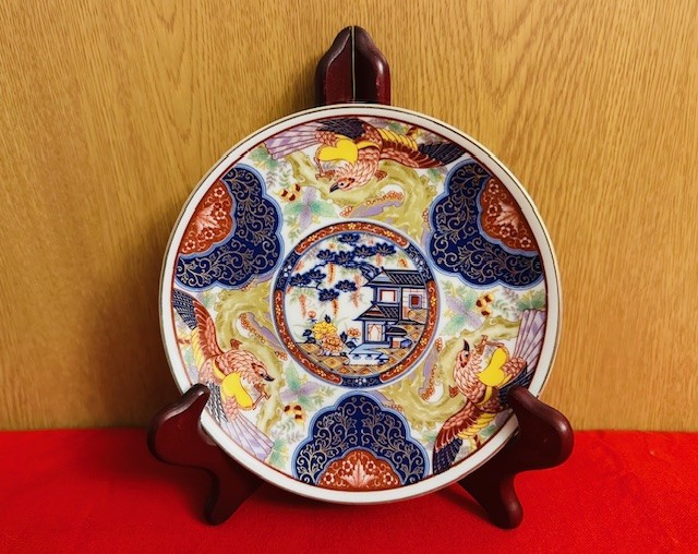 FARFURIE DECORATIVA DIN PORTELAN FIN JAPONEZ- IMARI WARE D16,5CM