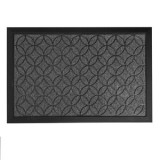 Covoraș de intrare bicolor, Model reliefat romb-cerc, 60x40 cm, Cauciuc antiderapant, CMCLASS