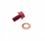 Surub cu magnet, golire ulei M12x1,25, culoare rosu Cod Produs: MX_NEW AMDB0081