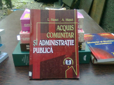 Acquis comunitar si administratie publica - L. Matei foto