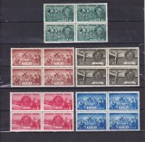 ROMANIA 1950 LP 273 G.M.A. SI F.G.M.A. BLOCURI DE 4 TIMBRE MNH, Nestampilat