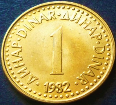 Moneda 1 DINAR - RSF YUGOSLAVIA, anul 1982 * cod 1679 = UNC foto