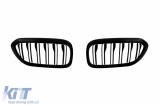 Racitor tip M5 cu nervuri duble vopsite &icirc;n negru, potrivit pentru BMW Seria 5 G30 sedan, G31 break, G38 cu ampatament lung 2017-2020 Performance AutoT