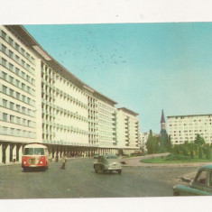 RF9 -Carte Postala- Bucuresti, Piata Palatului RPR, circulata 1965