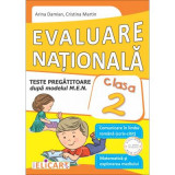 Evaluare nationala clasa a 2-a. Teste pregatitoare dupa model european. Comunicare in limba romana (scris-citit). Matematica si explorarea mediului -