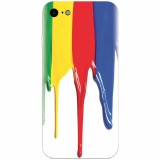Husa silicon pentru Apple Iphone 6 Plus, Dripping Colorful Paint