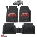 Volkswagen Passat B6 Sedan Covorase Auto TeamCar&reg; Tip Tavita Compatibile (2005&ndash;2010) Red, Cauciuc