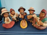 Bibelouri / figurine din ceramica teracota , Scena Nativitatii, Peru