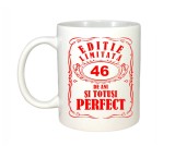 Cana alba personalizata, Editie Limitata 46 ani, INOVATIX&reg;. 330ml
