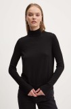 HUGO pulover de lana femei, culoarea negru, light, cu turtleneck, 50500811