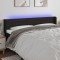 vidaXL Tăblie de pat cu LED, negru, 163x16x78/88 cm, textil 3123384