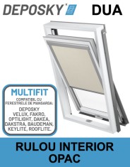Rulou interior opac DEPOSKY DUA pentru DEPOSKY, Fakro, Dakea, Velux foto