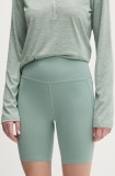Under Armour pantaloni scurți de antrenament Meridian culoarea verde, neted, high waist, 1382521