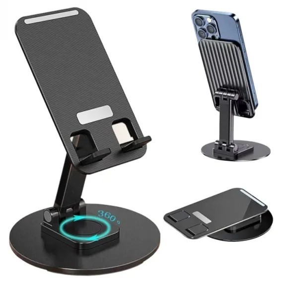 Suport Telefon Pliabil, Rotație 360&deg;, reglabil pe inălțime, universal, portabil