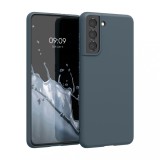 Husa Kwmobile pentru Samsung Galaxy S21, Silicon, Albastru, 54055.202, Carcasa