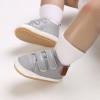 Pantofi sport pentru bebelusi, gri cu barete cu arici (Marime Disponibila: 6-9, Superbaby