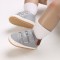 Pantofi sport pentru bebelusi, gri cu barete cu arici (Marime Disponibila: 9-12