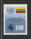 Lituania.1992 Aderarea la ONU GL.19, Nestampilat