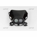 Carena Moto Neagra cu Faruri Halogen Twins - Model Universal 12V 35W