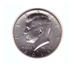 Moneda SUA 1/2 dollar/dolar 2023 D, UNC, cu luciu