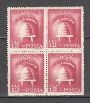 Romania.1947 Ziua Economiei bloc 4 CR.56 foto