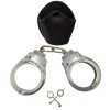 Catuse Otel Inoxidabil IdeallStore&reg; Tight Lock 26.5cm + Husa Tactica, Argintiu, Autoaparare, Chei Incluse