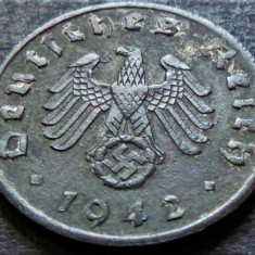 Moneda istorica 1 REICHSPFENNIG - GERMANIA NAZISTA, anul 1942 A * cod 4909