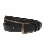 Curea barbati, casual-eleganta, din piele ecologica, latime 3.5 cm, negru - NB030