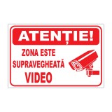Indicator informare &bdquo;Atenție! Zona este supravegheată video&rdquo;