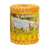 Fir gard electric 500m, 45kg rezistenta rupere, 11 &Omega;/m, galben-rosu, plastic rezistent UV, animale domestice