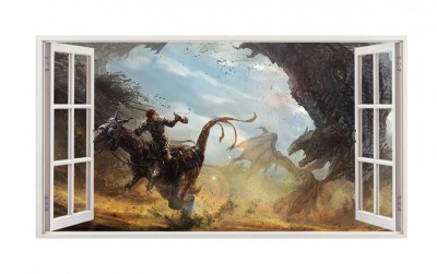 Sticker decorativ cu Dinozauri, 85 cm, 4436ST foto