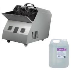 Set masina de facut baloane 300w si lichid 4,5 l, IdeallStore&reg;, capacitate 2.5L, telecomanda inclusa