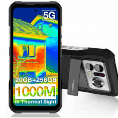 Telefon mobil Doogee V20 Pro Silver, 5G, AMOLED 6.43 FHD+, Camera termica, 12GB RAM+ 8GB vRAM, 256GB ROM, Android 12, 6000mAh, Dual SIM