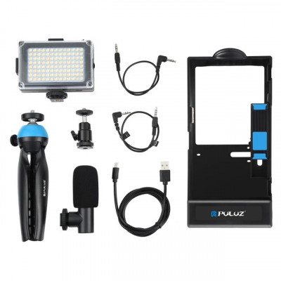 Kit transmisie VG Live, 4 &amp;icirc;n 1, cu Bluetooth, cușcă stabilizatoare pentru Video foto