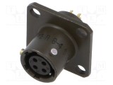 Conector circular soclu mamă AMPHENOL PT/451 4 pini 7,5A 600V drept