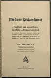 1907 MODERNE REKLAMEKUNST Limba Germana. Manual ilustrat de Tehnici Moderne de Publicitate și Promovare. Reclame Advertising Marketing