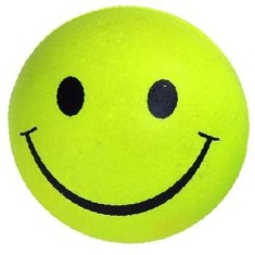 Jucarie minge plina Emoji &Oslash; 5,7 cm galbena