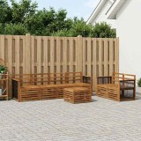 vidaXL Set de canapele de exterior 7 pcs natural Lemn Solid de Acacia 3384050