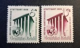 Germania (Deutsches Reich 1939) Seria Completă de 2 Timbre "Reichs-Gartenschau Stuttgart 1939" (6+4Pf Verde &amp; 15+5Pf Violet, MINT / Neștampilate) CLK1