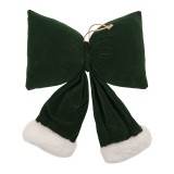 Cumpara ieftin Fundita Craciun textil verde alb 28x10x40 cm