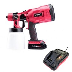 Pistol de vopsit, cu acumulator, 20 V, 4 Ah, Li-Ion, incarcator, 800 ml, 1.8 mm, Worcraft foto