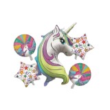 Cumpara ieftin Buchet 5 baloane folie Unicorn Magic Party, 80 x 50 cm