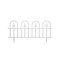 Gard de gradina decorativ, plastic alb, set 4 buc,&nbsp;60x30.5 cm