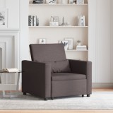 vidaXL 3-in-1 Fotoliu Pat Convertible Maro &Icirc;nchis Țesătură