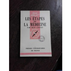 LES ETAPES DE LA M&Eacute;DECINE - JEAN FAUVET (CARTE IN LIMBA FRANCEZA)