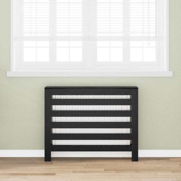 &Icirc;ncărcător de radiatoare stejar negru 104x20x82 cm lemn prelucrat