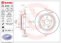 BREMBO 08.8405.11 PRIME LINE - UV Coated Disc frana