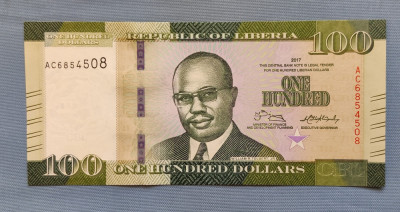 Liberia - 100 Dollars / dolari (2017) foto